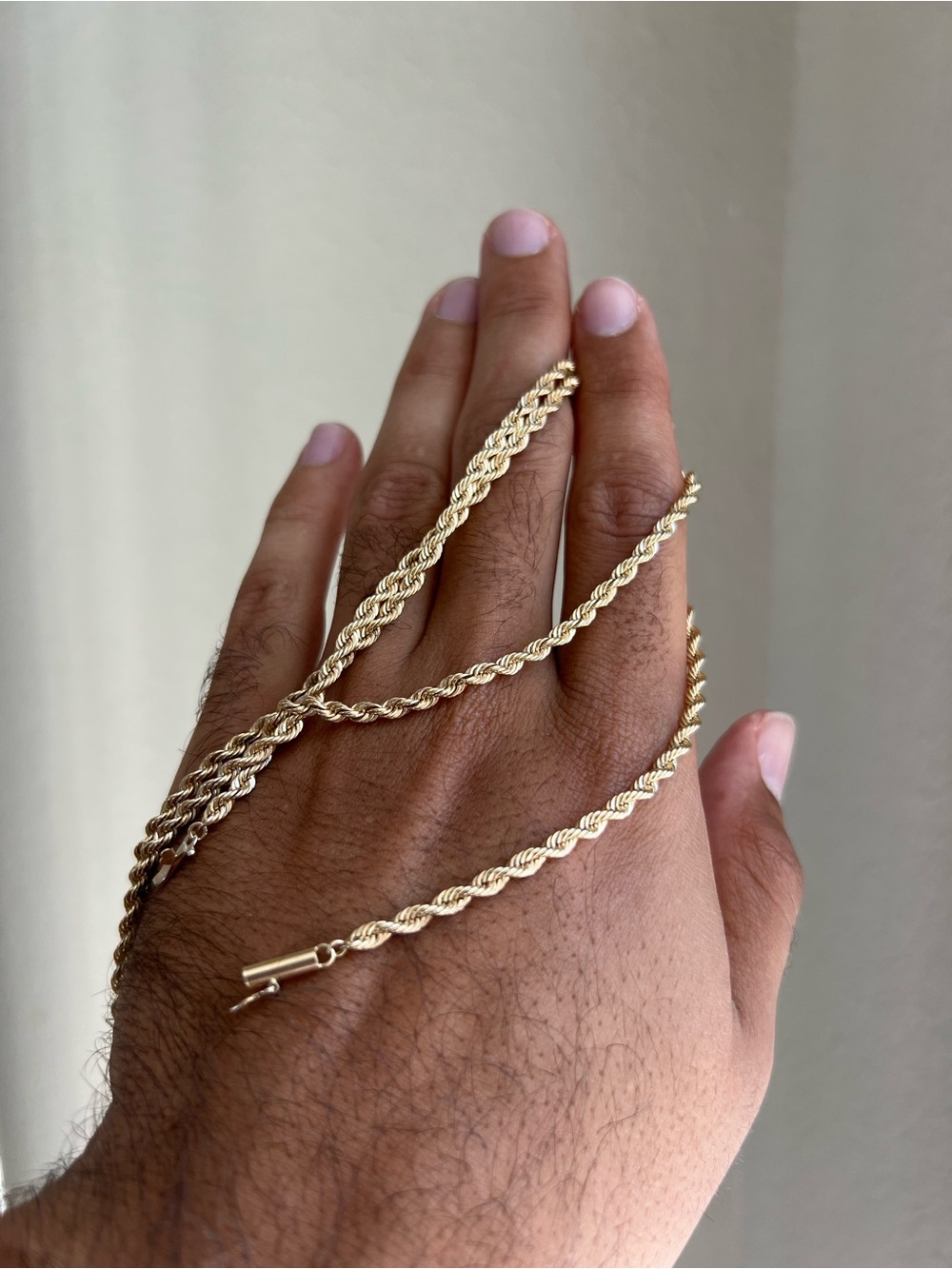 Vintage 14k 23.75 Inch Gold Rope Chain